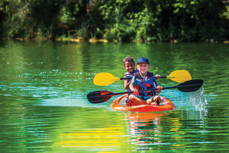 kids kayaking